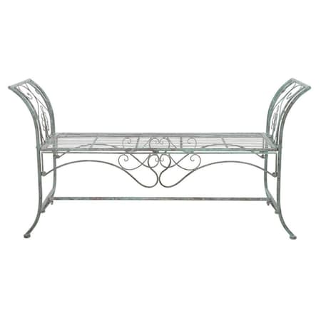 Safavieh 51.3 x 16.3 x 27 in. Adina Bench, Antique & Dark Green PAT5016D